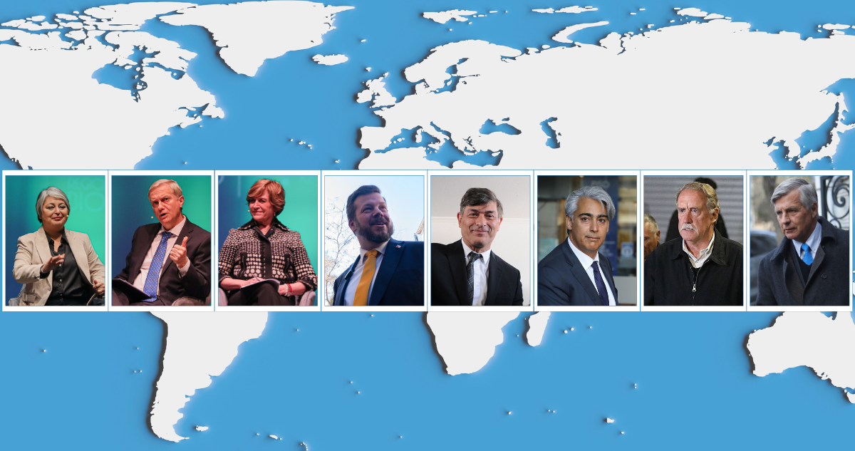 Mapa Mundi y candidatos presidenciales