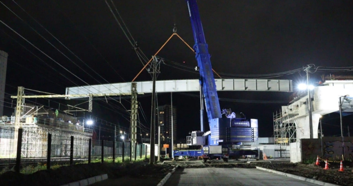 Retrasan la instalación de las vigas para unir Puente Bicentenario con Avenida Chacabuco en Concepción