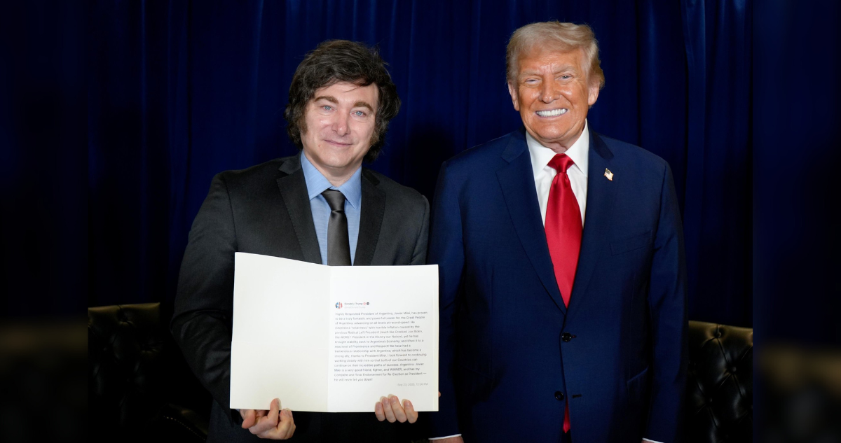 Javier Milei recibe apoyo total de Trump para reelección en 2027: Ha devuelto la estabilidad a Argentina