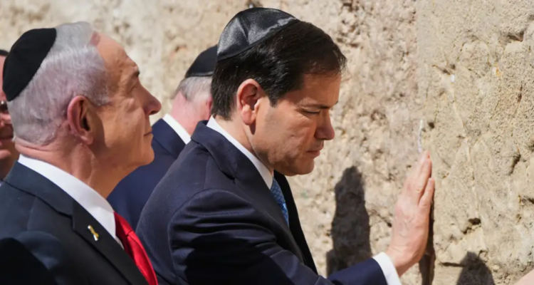 Rubio visita el Muro de los Lamentos junto a Netanyahu y ratifica apoyo de EEUU a Israel