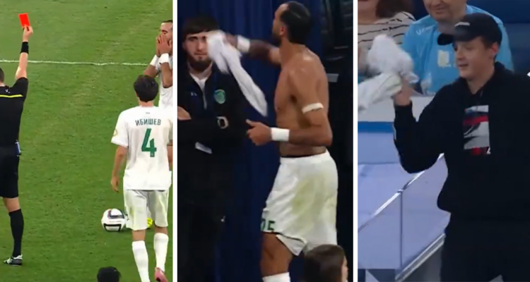 Surrealismo en Rusia: hincha tuvo que devolver camiseta luego de que el VAR revirtiera expulsión