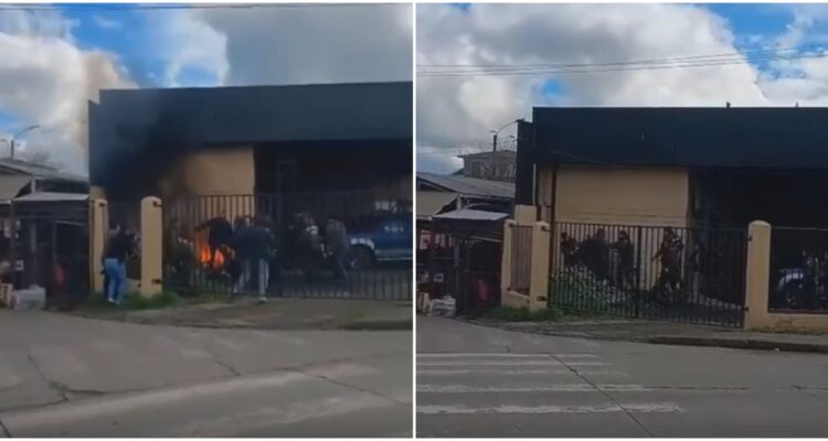 Hombre intenta quemarse a lo bonzo en terminal de buses en Victoria