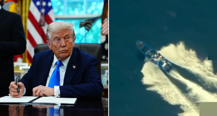 VIDEO Trump confirma nuevo ataque a barco de una organización terrorista.