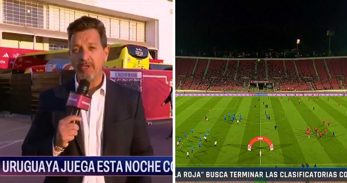 TV de Uruguay impactada por cero ambiente en duelo con Chile.