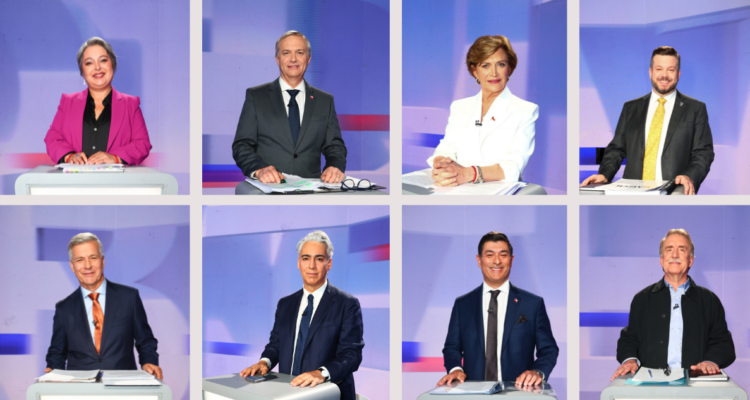 Candidatos presidenciales en debate septiembre 2025