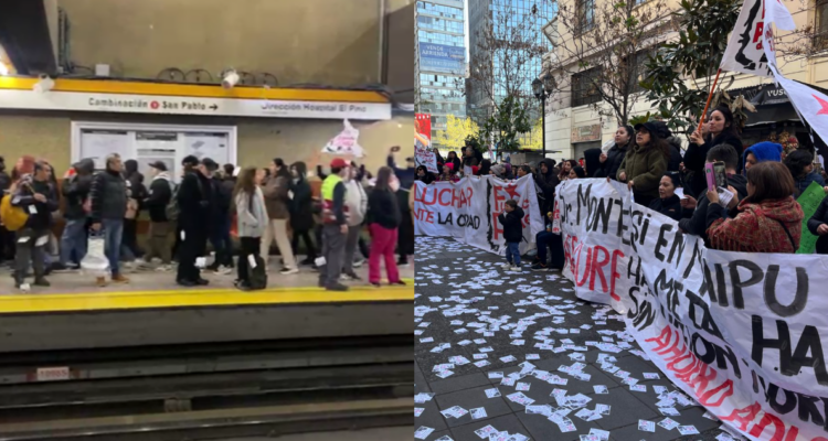 Vecinos de Maipú protestan en el Metro y en el Minvu: piden soluciones por déficit habitacional