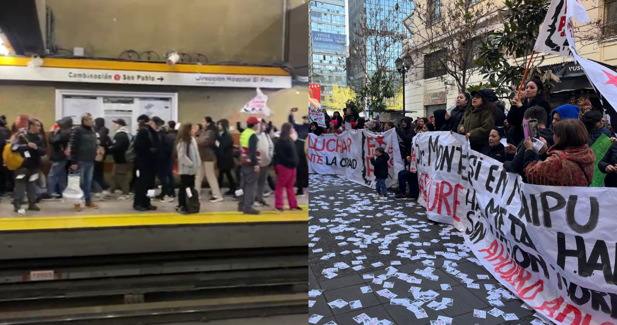 Vecinos de Maipú protestan en el Metro y en el Minvu: piden soluciones por déficit habitacional