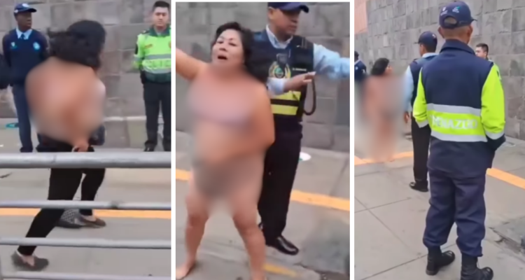 Vendedora ambulante se desnuda en la calle como símbolo de protesta