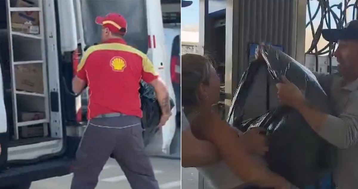 Videos virales de mujeres en bolsas de basura en bencineras en Argentina