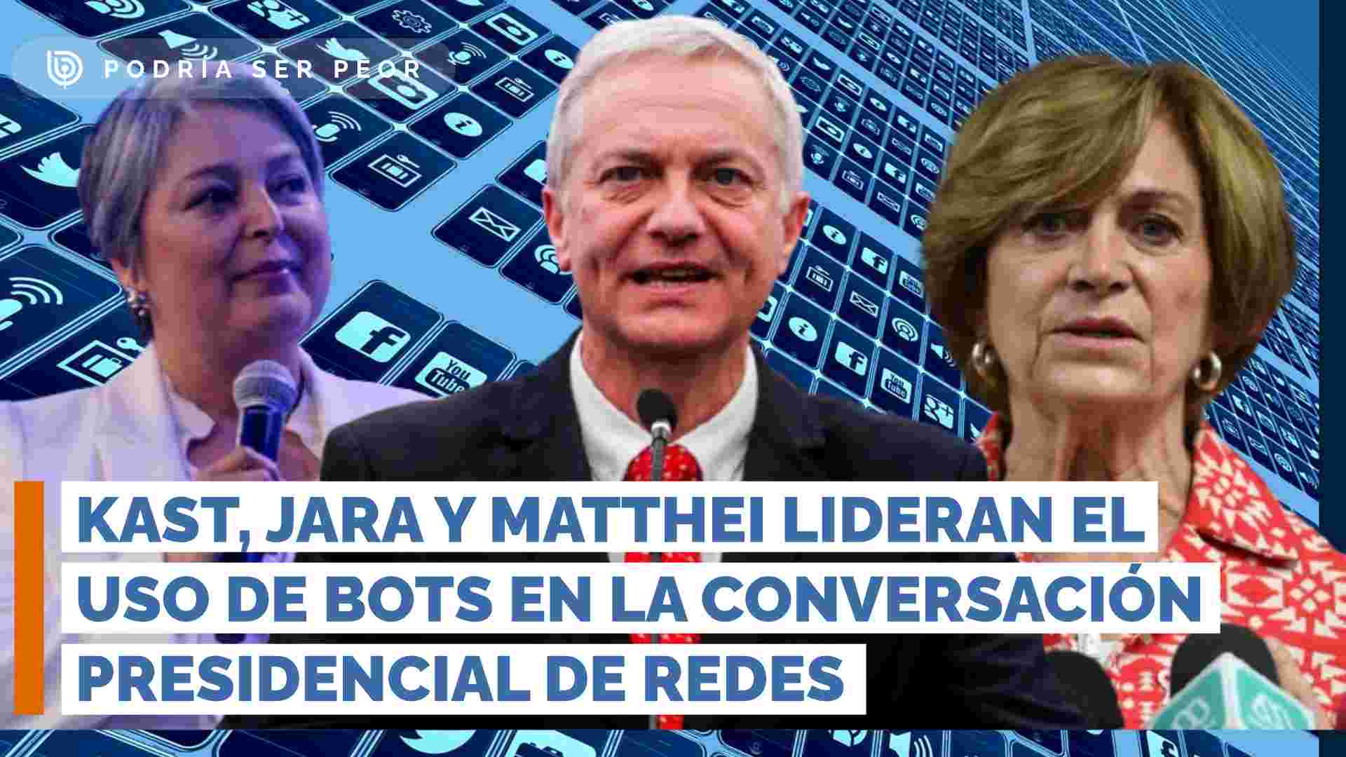 Estudio U. Andes: Kast, Jara y Matthei lideran el uso de bots en la conversación presidencial de redes