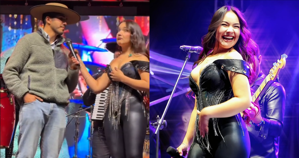 Captura de concierto de Alanys Lagos donde sufrió incómodo momento