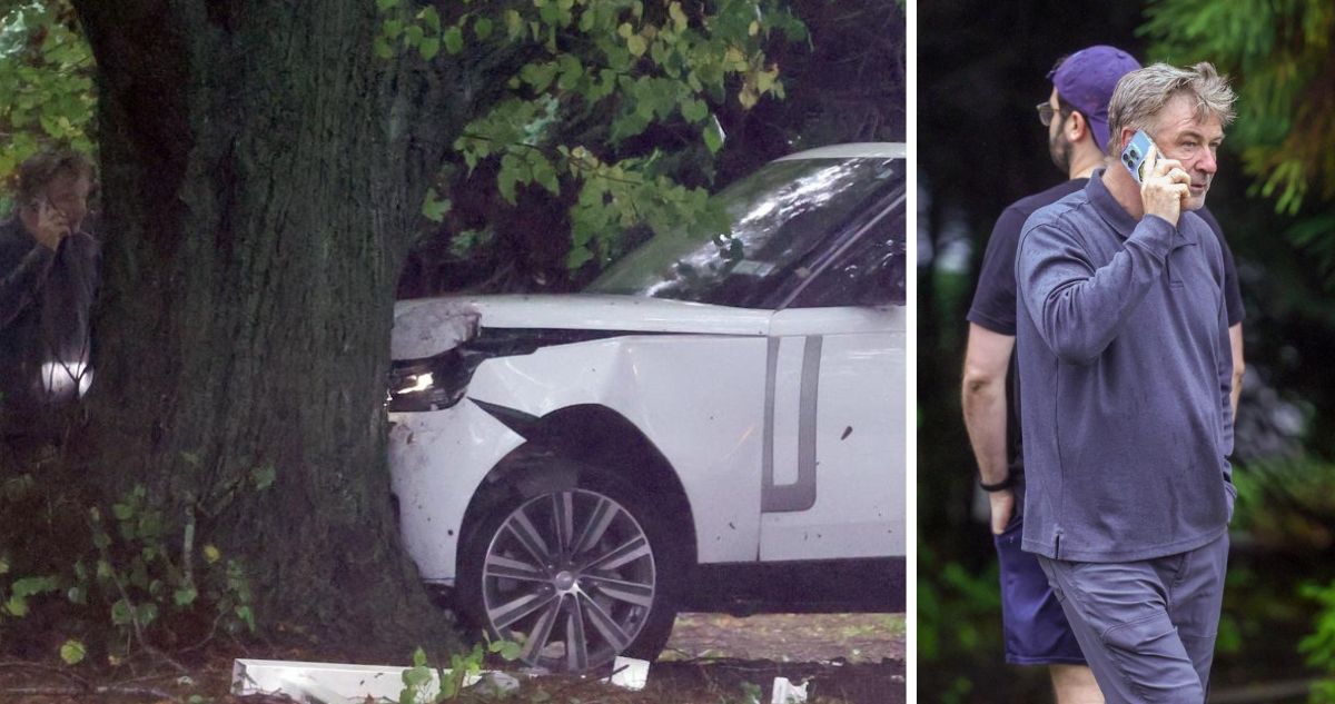 El video de Alec Baldwin y su hermano tras chocar su camioneta contra un árbol en los Hamptons