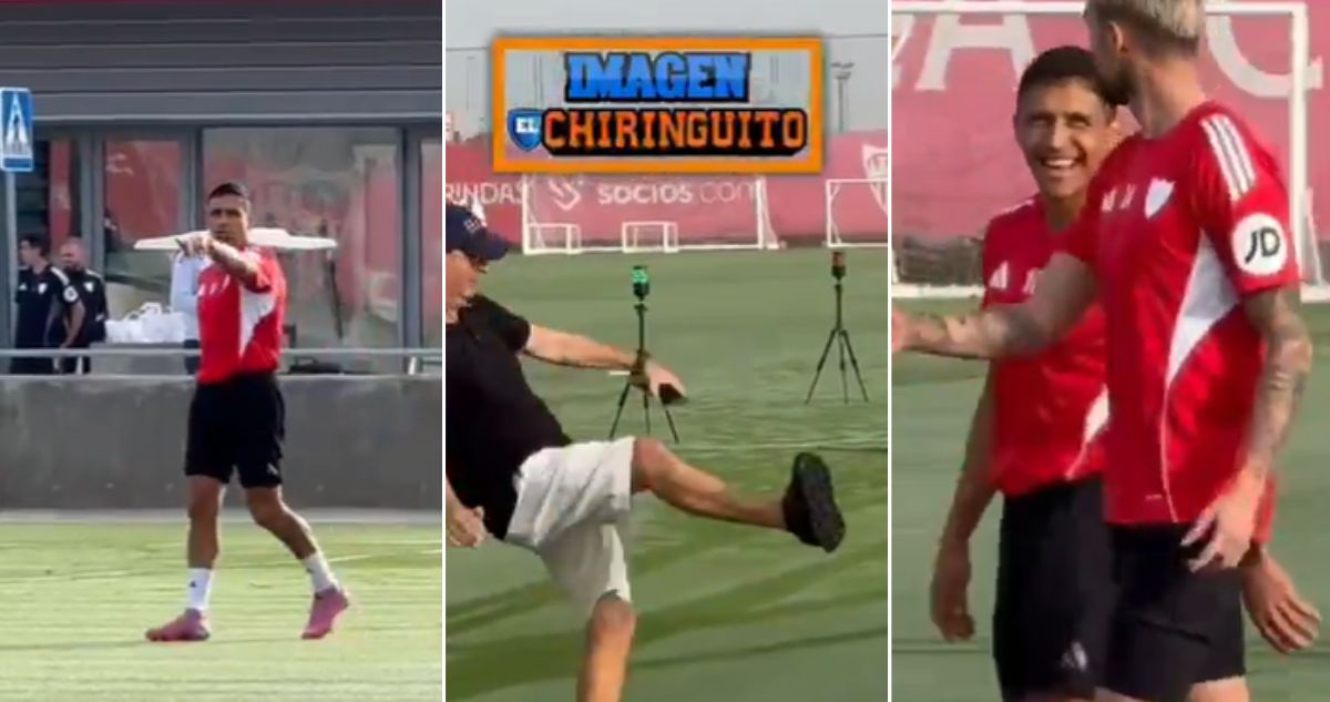 Alexis Sánchez y un divertido momento con un periodista en práctica del Sevilla