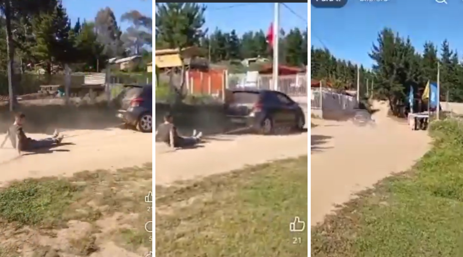 Amarran y arrastran a hombre acusado de robar casa en Laguna Verde durante detención ciudadana