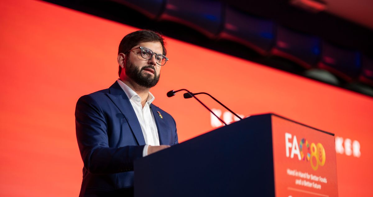 Boric defiende en la FAO el multilateralismo: “La erradicación del hambre no es ideología”