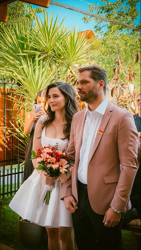 Magdalena Muller en su boda.