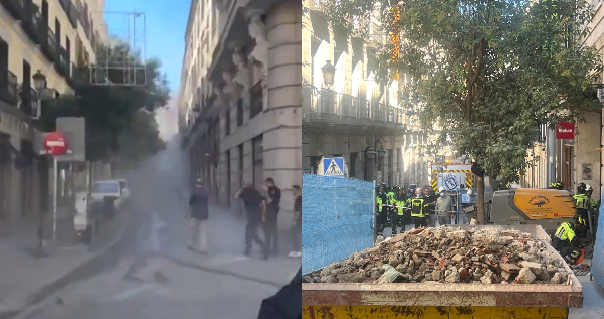 Confirman dos víctimas mortales tras derrumbe de edificio en pleno centro de Madrid
