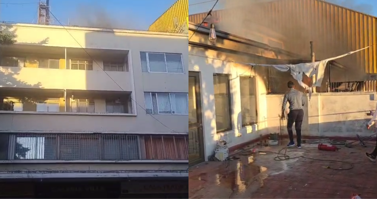 VIDEOS | Incendio afecta a departamento en edificio céntrico de Concepción