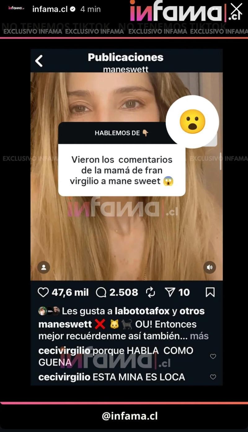 Los insultos de Cecilia Virgilio suegra de Karol Dance a Manee Swett