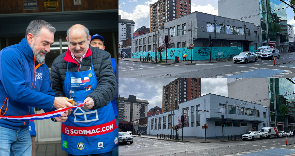 Recupera un espacio patrimonial: Chile Pinta restaura la fachada del Gimnasio Municipal de Temuco