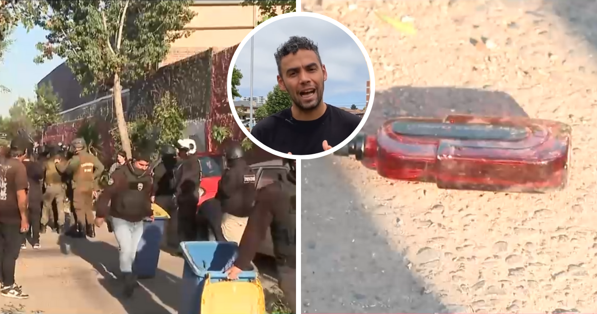 Capturas de CHV y Francisco Sanfurgo de demolición de animita