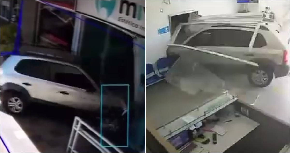 Conductor adulto mayor pierde el control e ingresa con vehículo a clínica dental en Limache