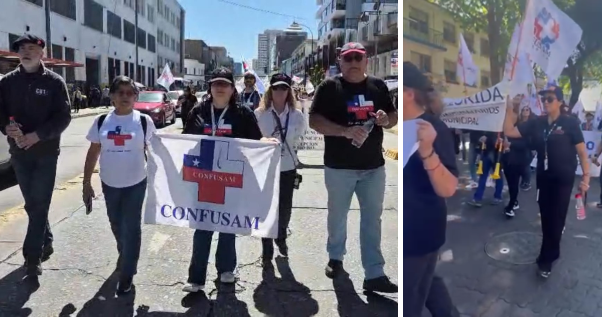 Marcha de la Confusam en centro de Concepción