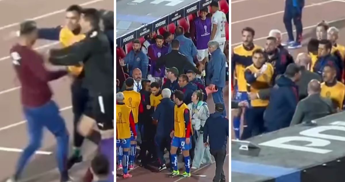 Botellazo de jugador de Lanús provocó gresca con La U en Copa Sudamericana.