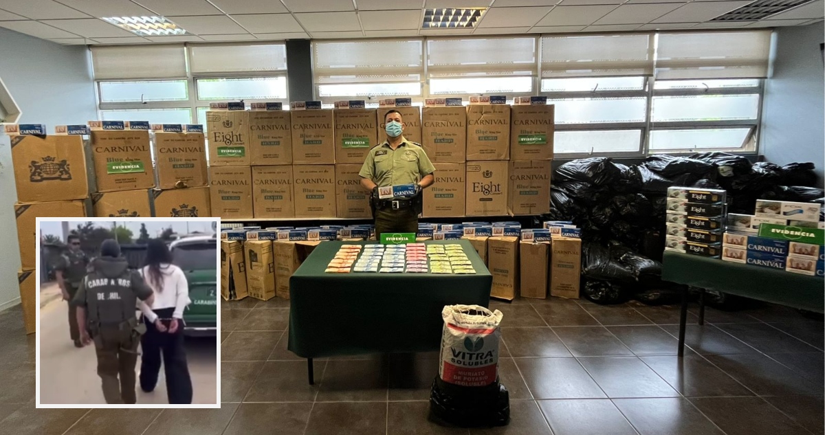 Detenidos por contrabando de cigarrillos en Villa Alemana