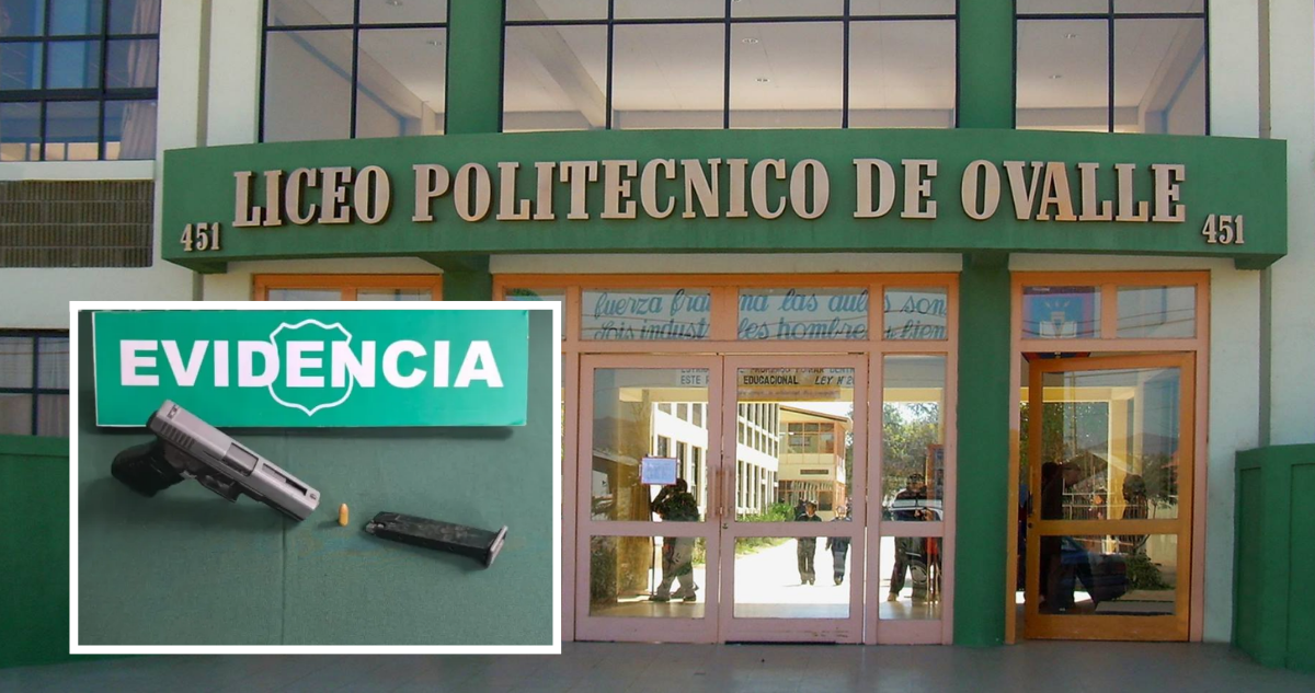 Detienen a adolescente de 15 años con arma apta para disparar en liceo de Ovalle