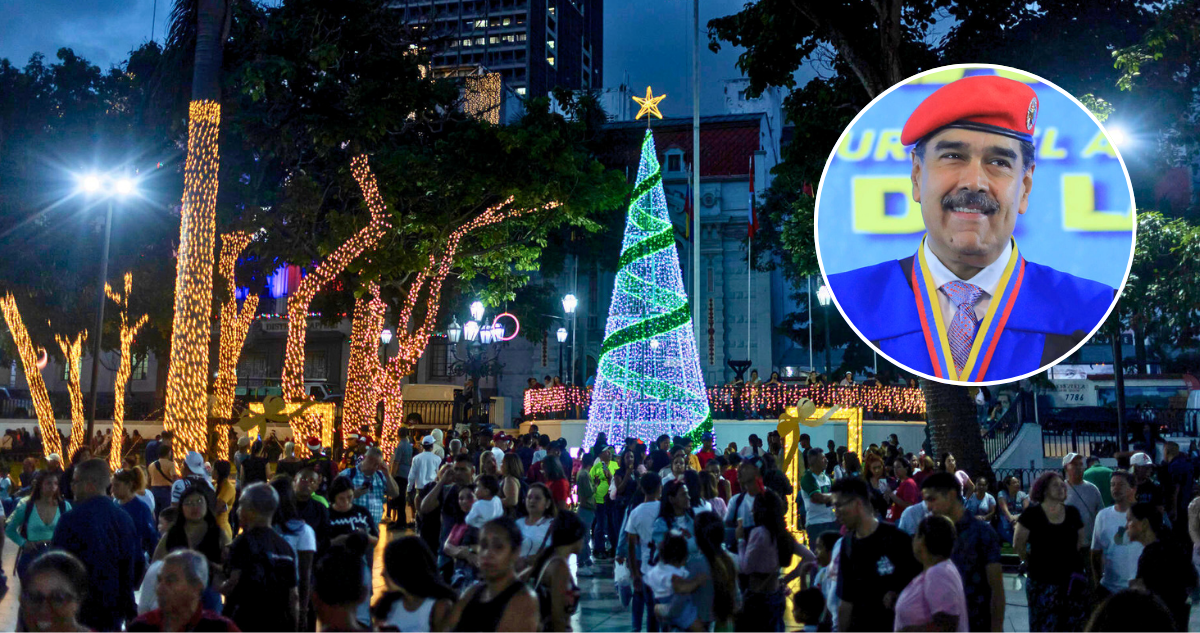 Venezuela enciende una anticipada Navidad con mensaje de “paz” en medio de tensión con EEUU