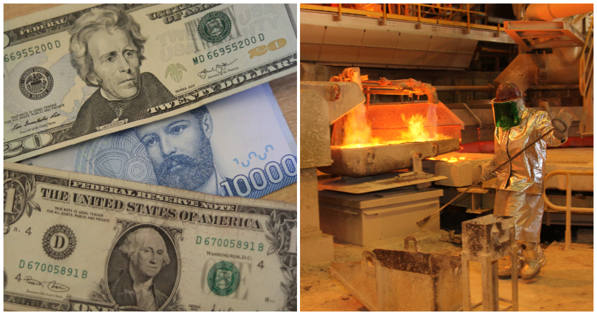 El dólar cotiza con leve baja mientras el cobre brilla y llega a máximos en dos meses