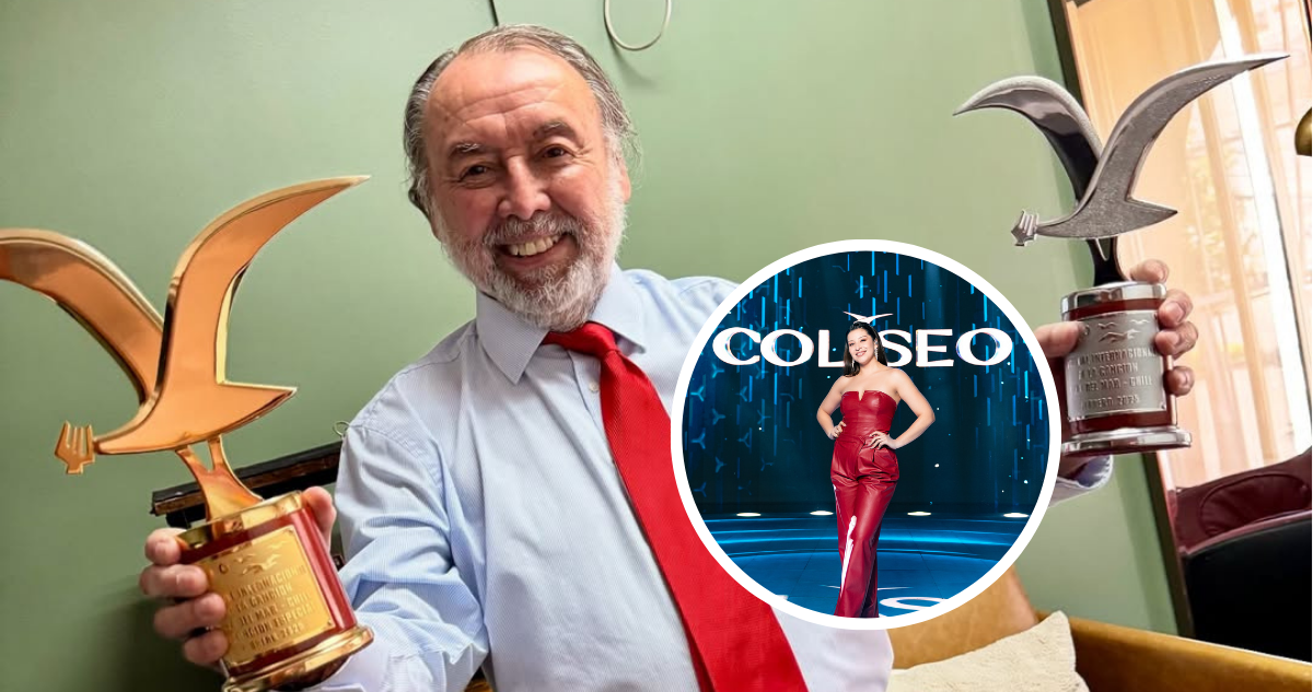 Don Carter con sus gaviotas y logo de Coliseo