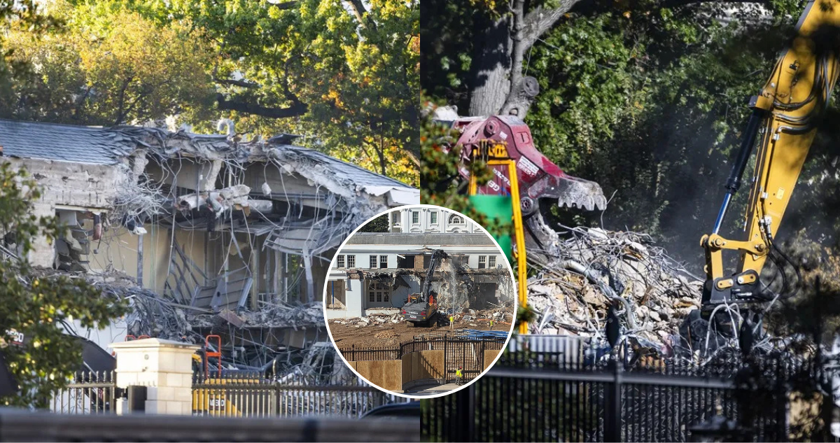 Fue demolida parte de la Casa Blanca: Trump bautizaría con su nombre nuevo (y polémico) salón de baile