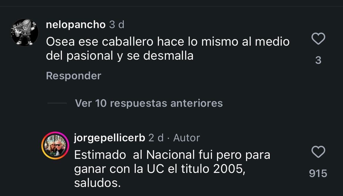 El comentario de Jorge Pellicer en redes