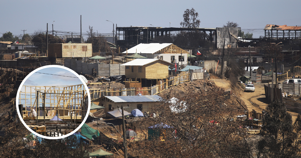 Foto de contexto de reconstrucción en Región de Valparaíso