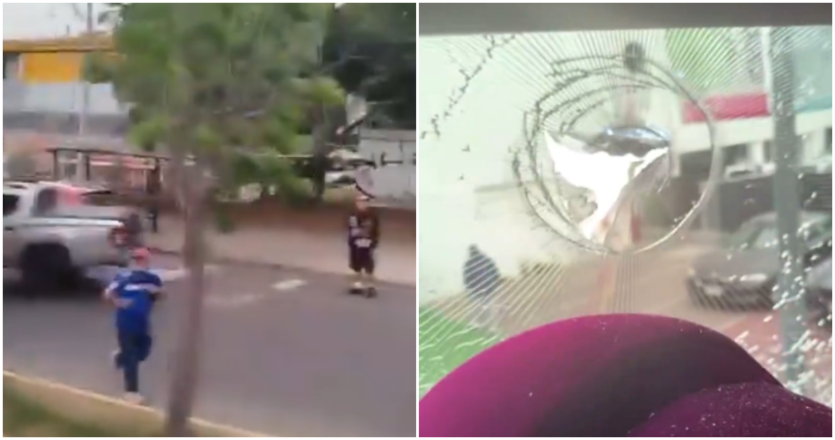 1 / 1 – el momento del ataque a bus de Lanús previo a duelo con La U