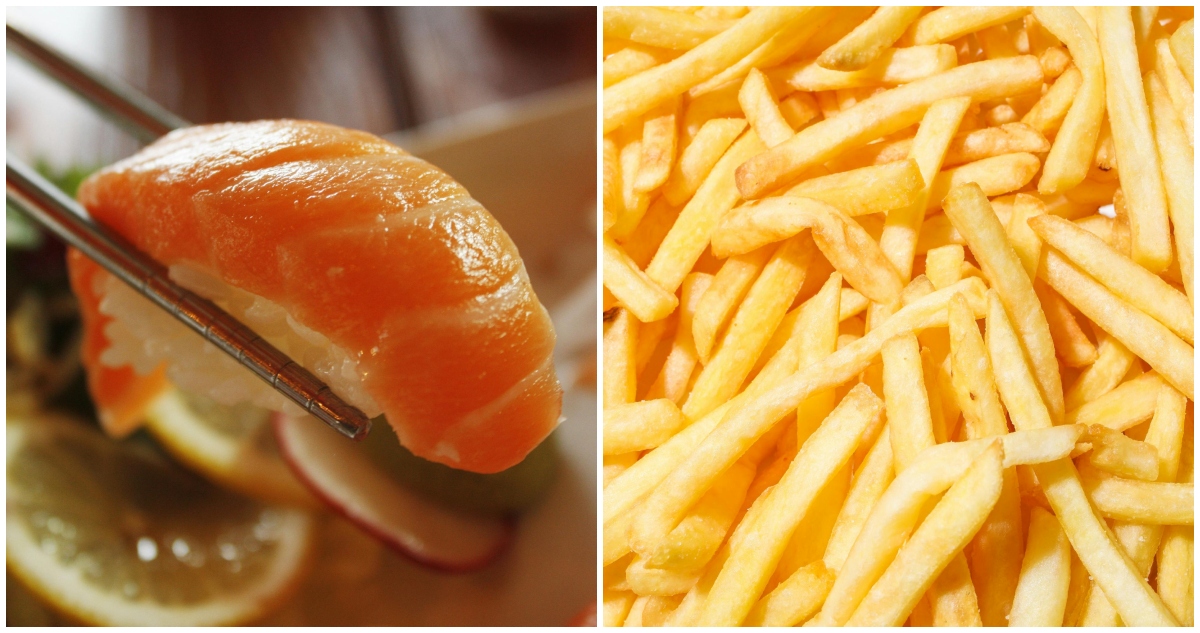 El sushi se impone y las papas fritas reinan: estudio revela cómo son los almuerzos de los chilenos