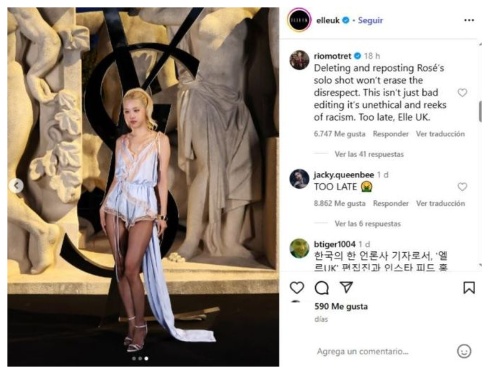 Foto de disculpa de Elle UK