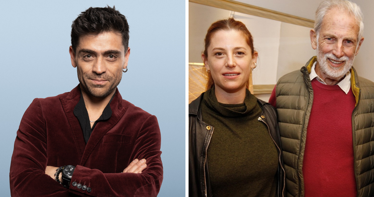 Etienne Bobenrieth junto a fotografía de Emilia y Héctor “Tito” Noguera