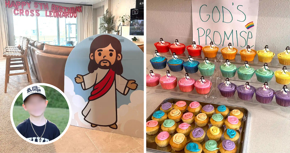 Familia celebró el cumpleaños de su hijo con temática de Jesús