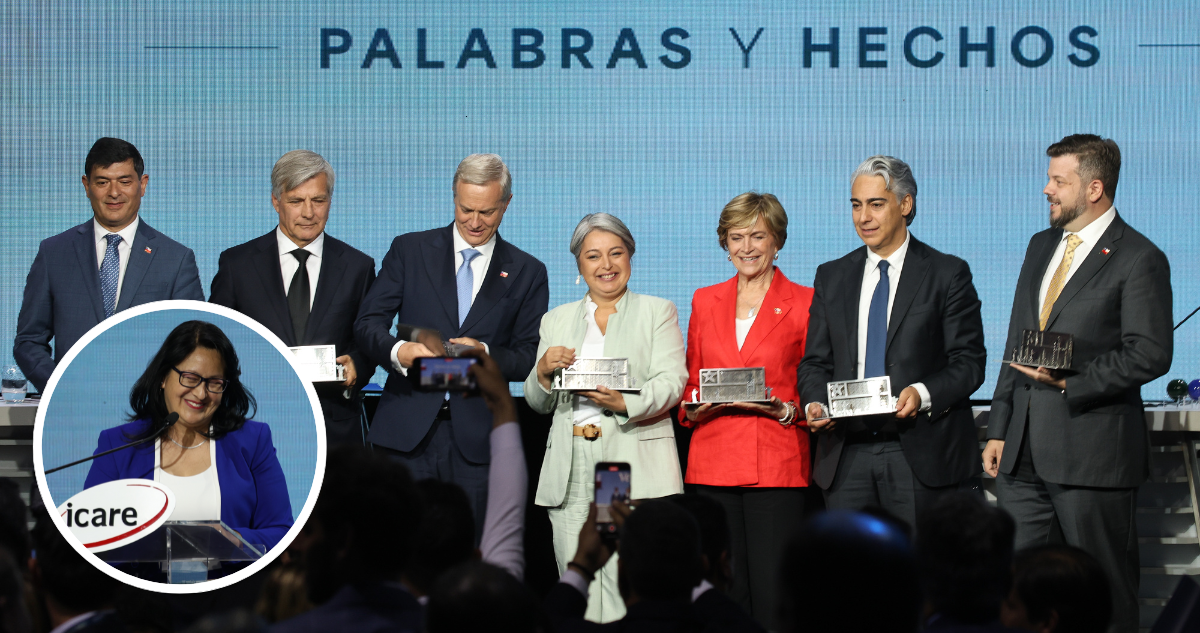 Candidatos presidenciales y Dorothy Pérez en Enade