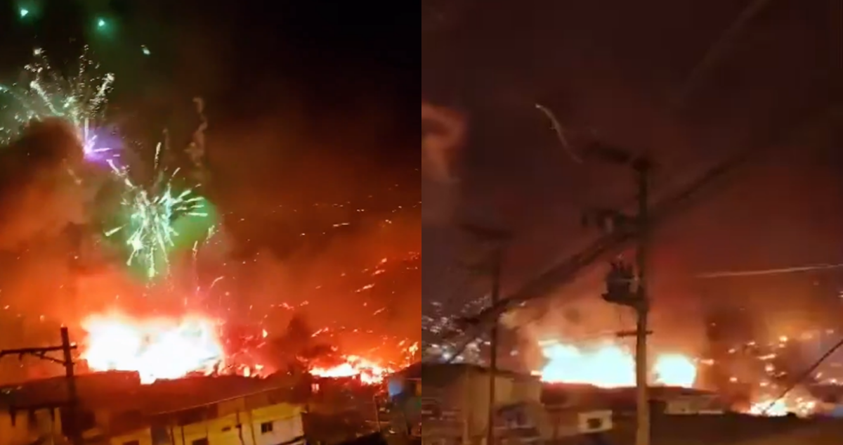 Gran incendio en Perú destruye cerca de 100 viviendas: habría almacenes clandestinos de pirotecnia