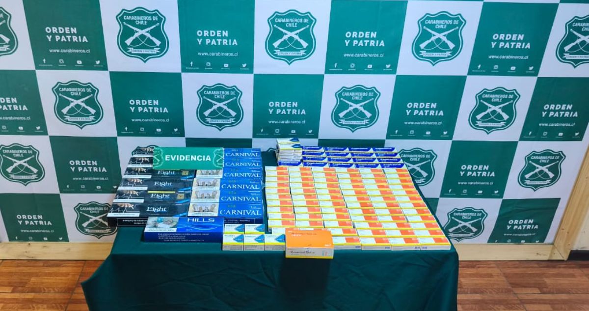 Castro: fiscalización vehicular permite incautar cigarros de contrabando y medicamentos psicotrópicos