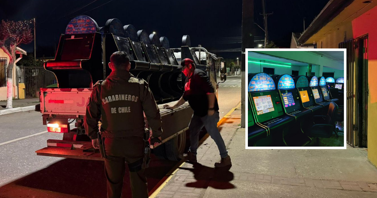 Incautan 40 máquinas de juegos desde casino clandestino en Santa Juana: mujer fue detenida