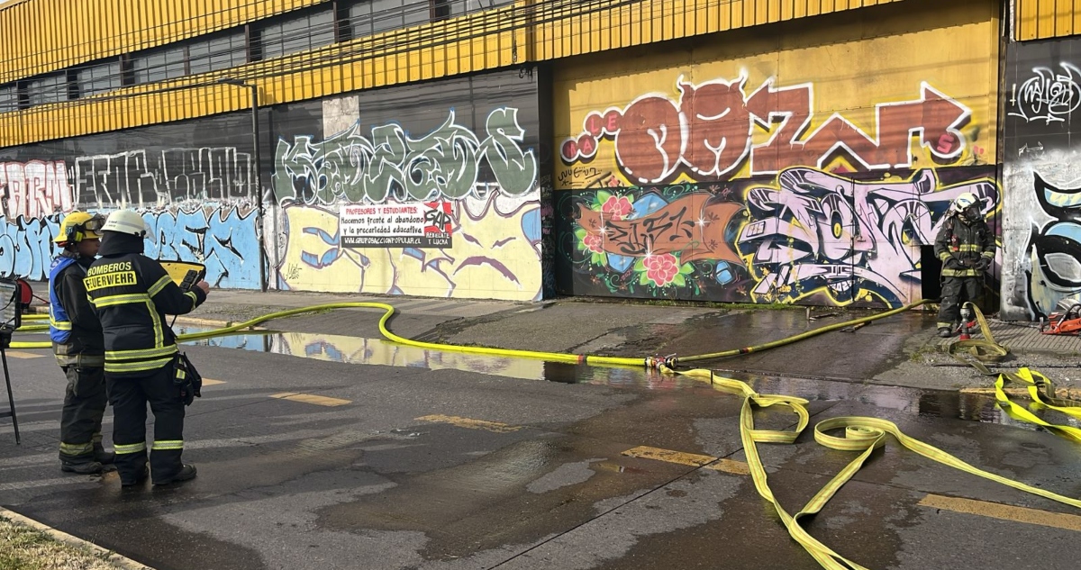 Incendio en bodega de Concepción