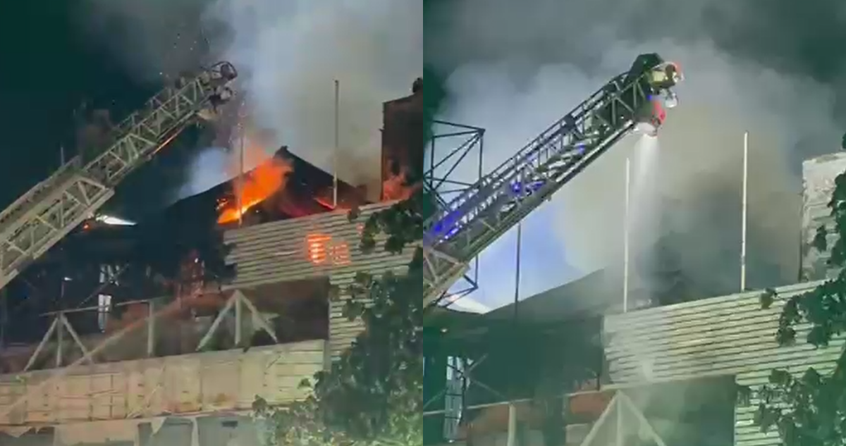 Incendio destruye casi por completo edificio en Santiago: fuego rebrotó y hay riesgo de derrumbe