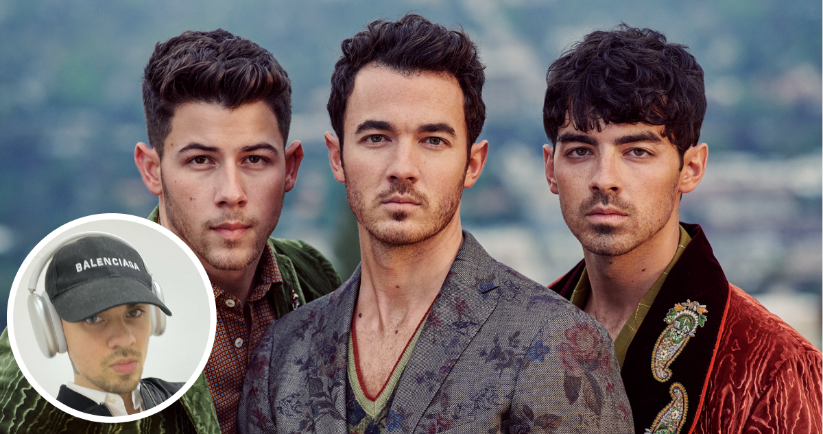 Jonas Brothers y en miniatura el chileno Easykid