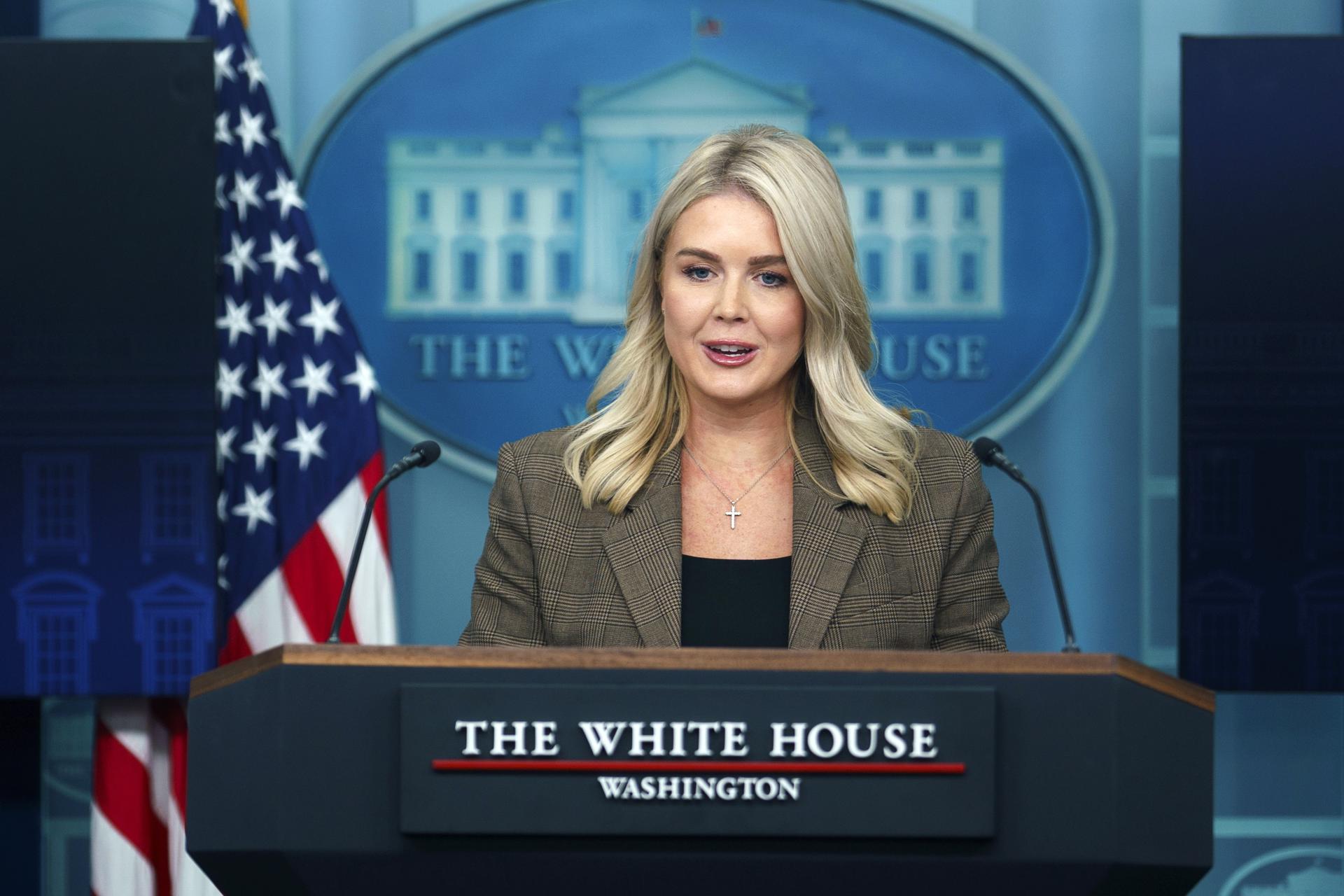 La secretaria de prensa de la Casa Blanca, Karoline Leavitt