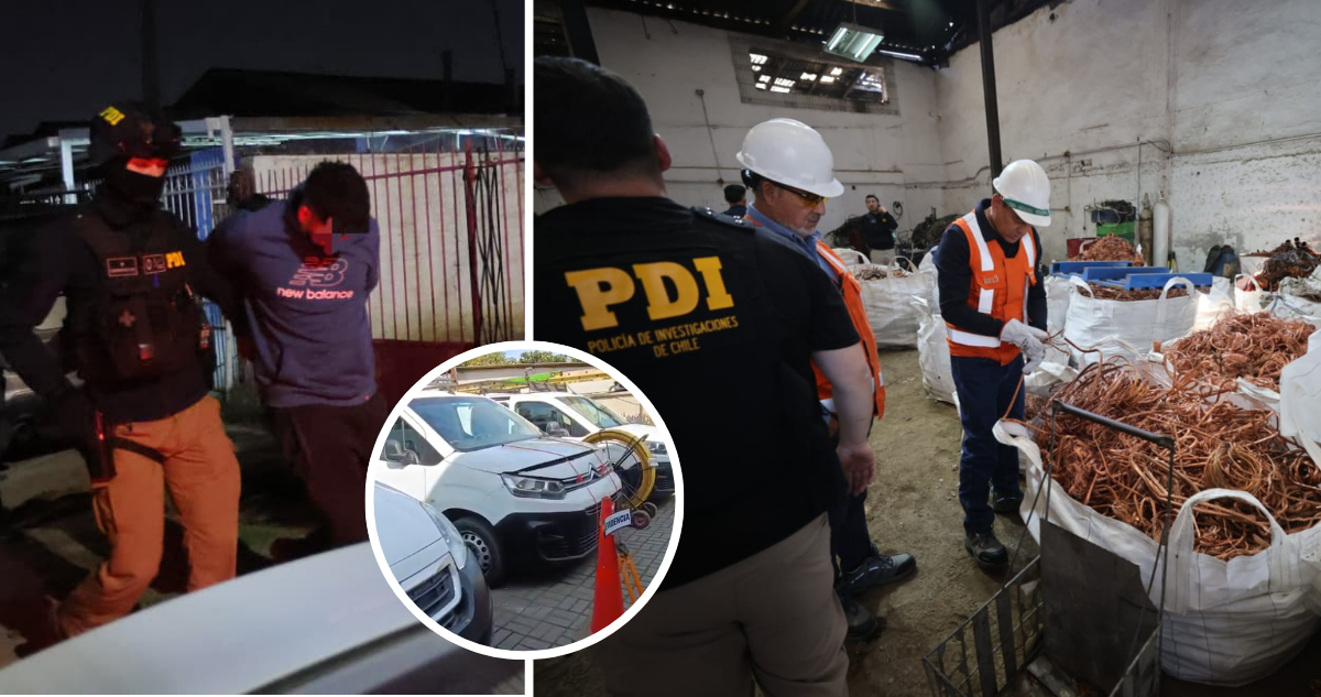 Cae banda de “falsos mecánicos” que robaban cables de cobre en el Bío Bío: más de 20 detenidos